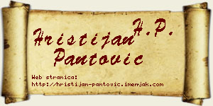 Hristijan Pantović vizit kartica
